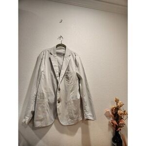 Culturata Men's Stretch Cotton Blazer Light Gray Made in Italy Size 44‎ / EU 54